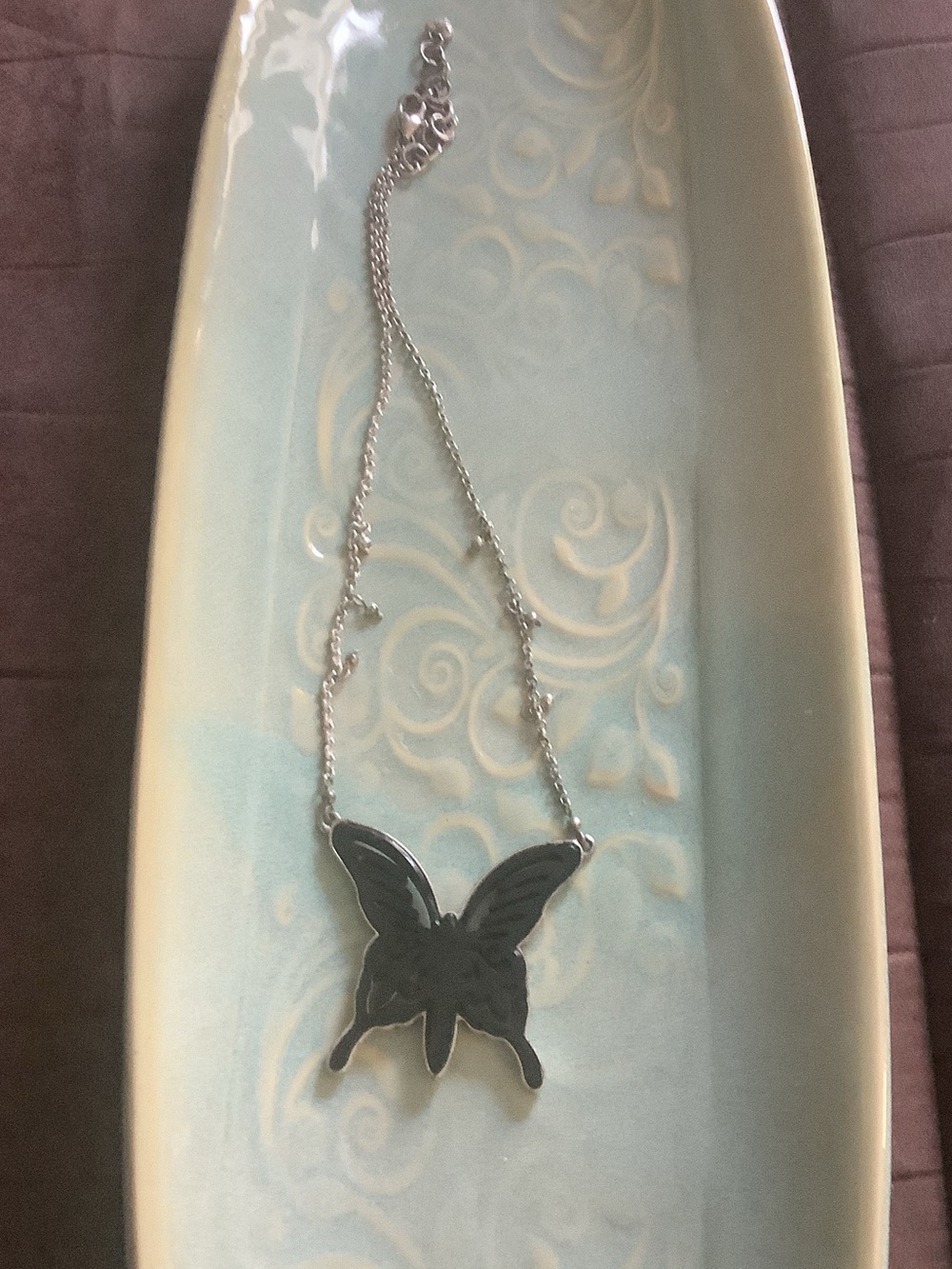 Brighton Black Butterfly Pendant Necklace. It’s reversible too